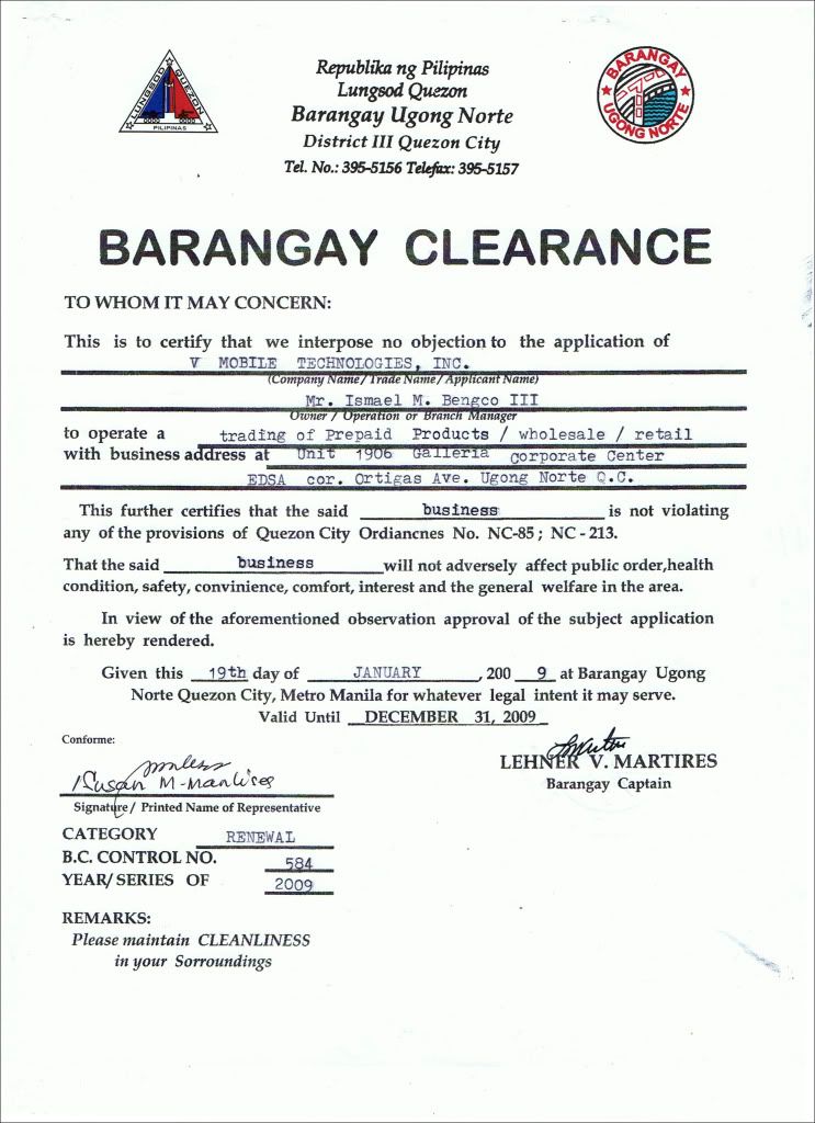 Barangay Clearance Pictures, Images & Photos | Photobucket