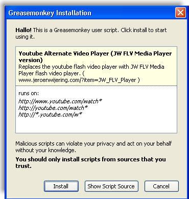Firefox Script greasemonkey installation
