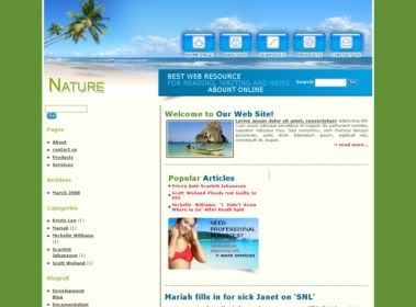 Nature/Travel Wordpress Theme