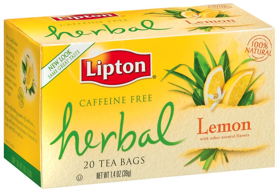 About Lipton Tea Caffeine Free Lemon Flavor Herbal Tea 20 Bags