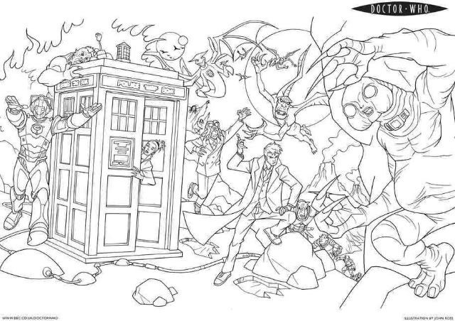 Doctor Who Colouring