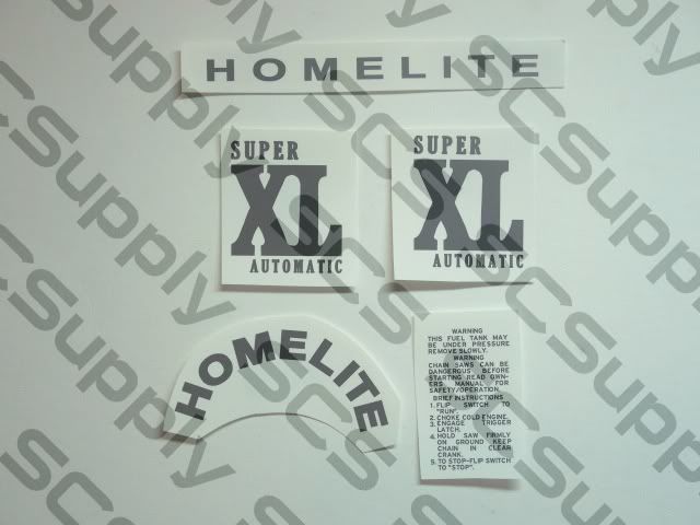 Homelite Super XL (red) Decal Set - SC003700