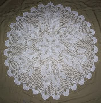 Frosted Fern doily