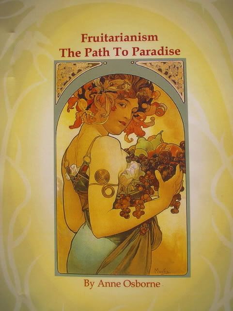 book cover, fruitarianism,
paradise