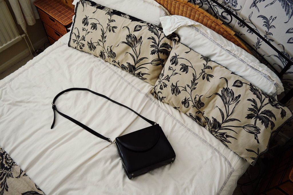 vintage charity shop black bag