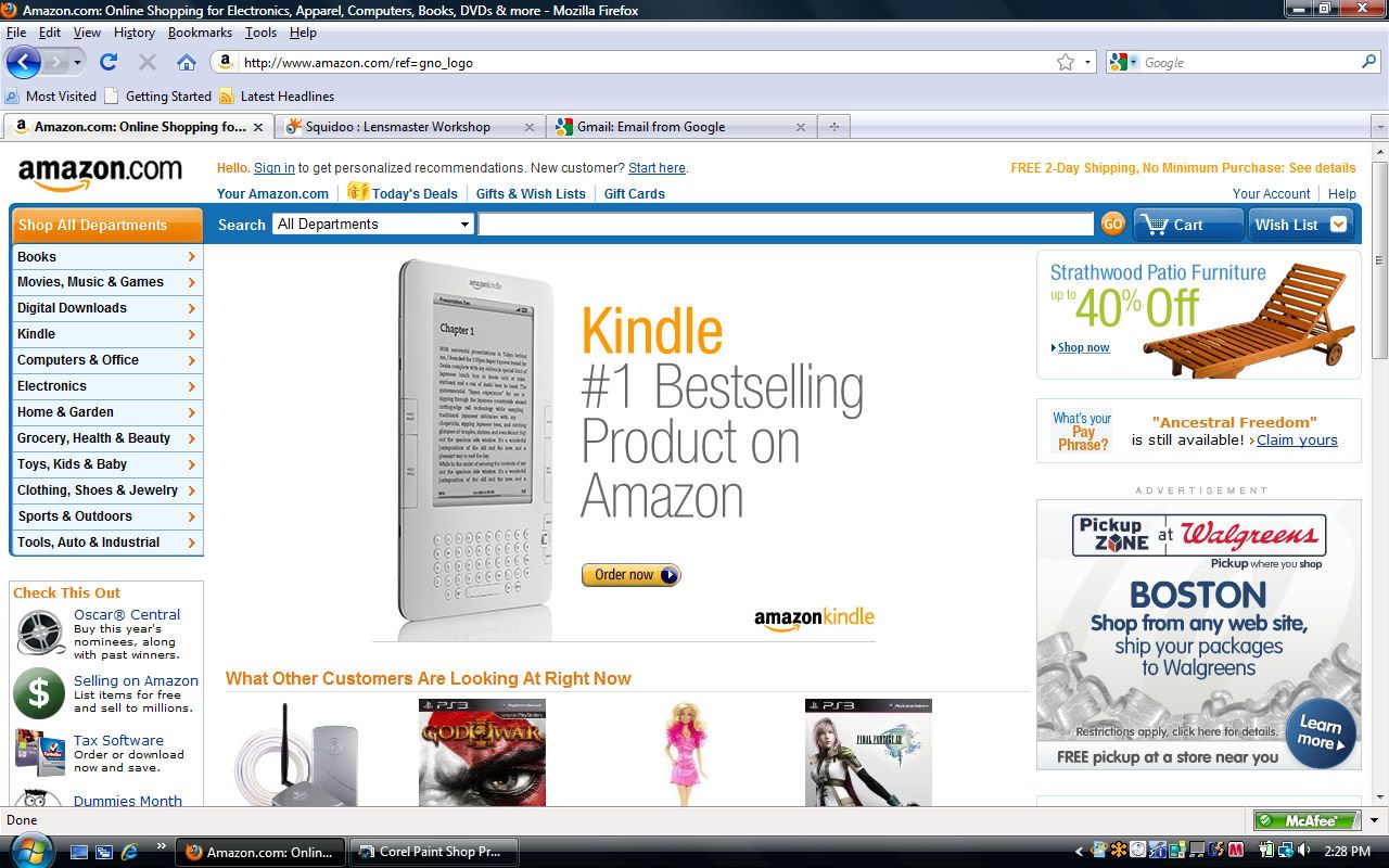 amazon home page