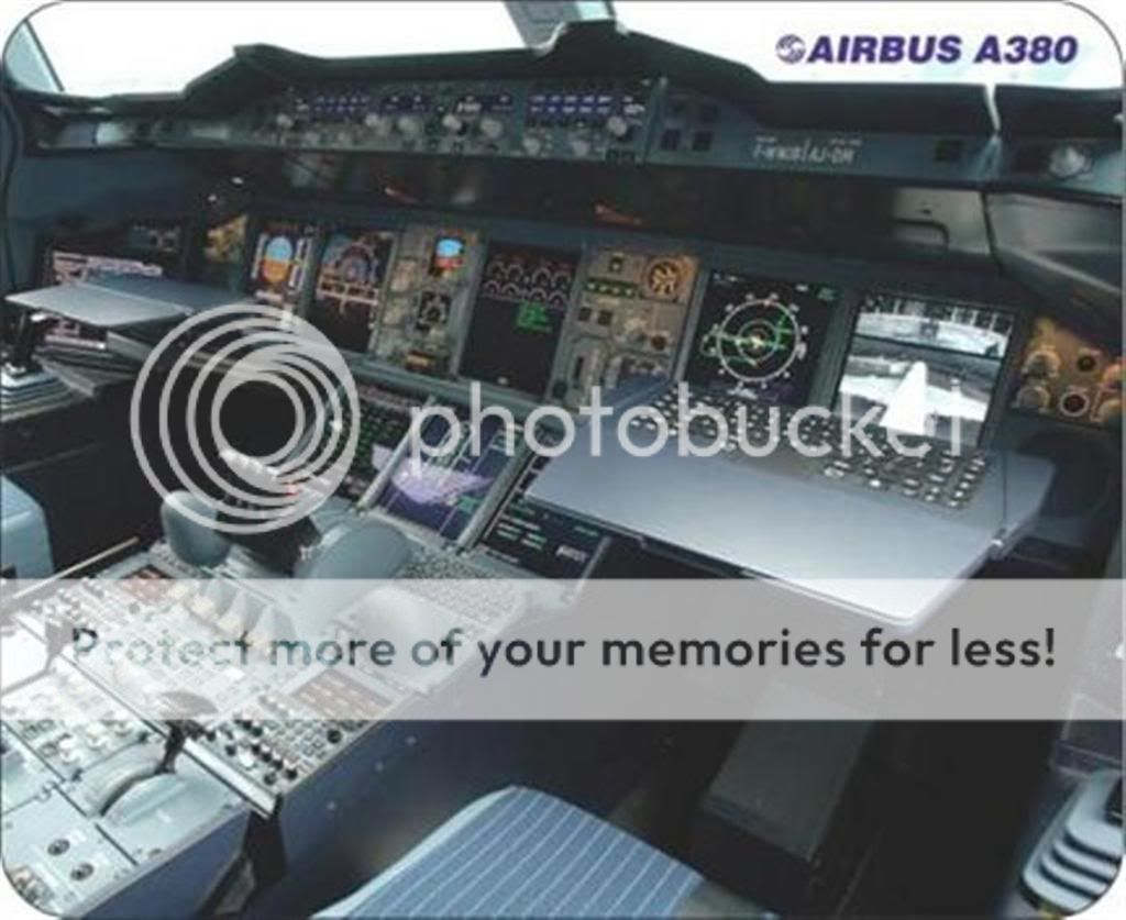 Airbus   A380 Cockpit Mousepad (Fotodruck) A 380  