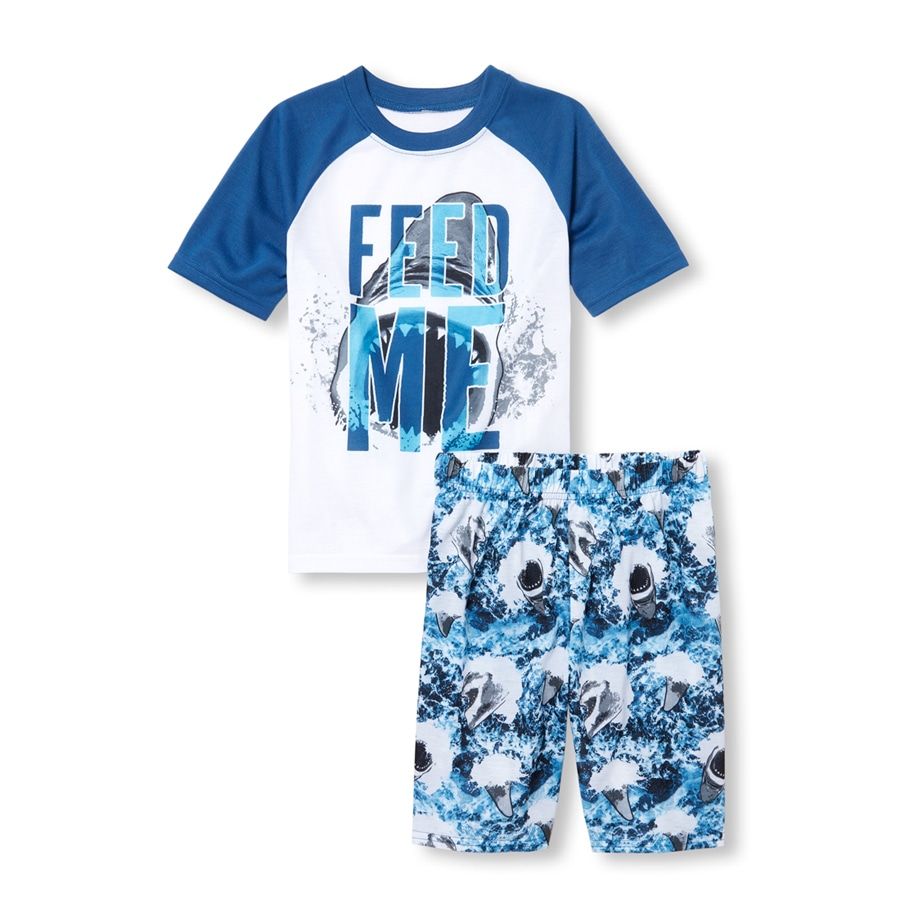NWT The Childrens Place Emoji Boys Short Sleeve Pajamas Set 7-8 10-12 14 16