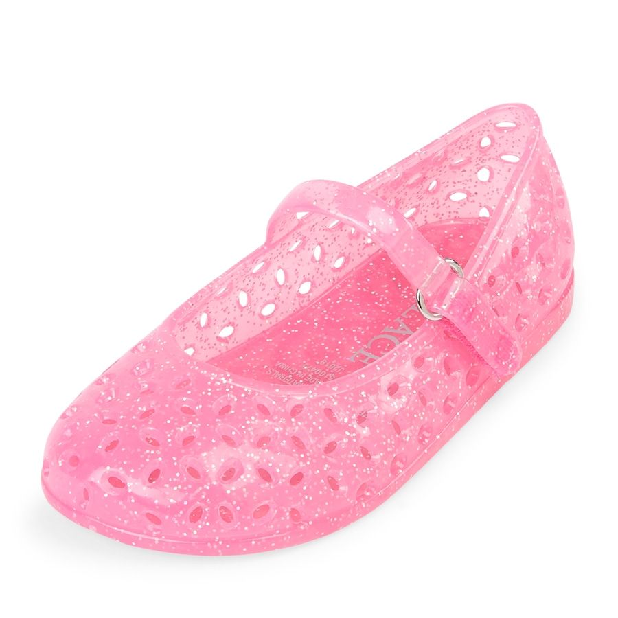 pink jelly shoes
