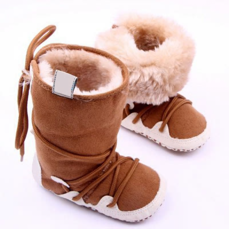 NEW Brown Faux Suede Fringe Cowboy Boots Baby Crib Shoes 0-6 6-12 12-18 M