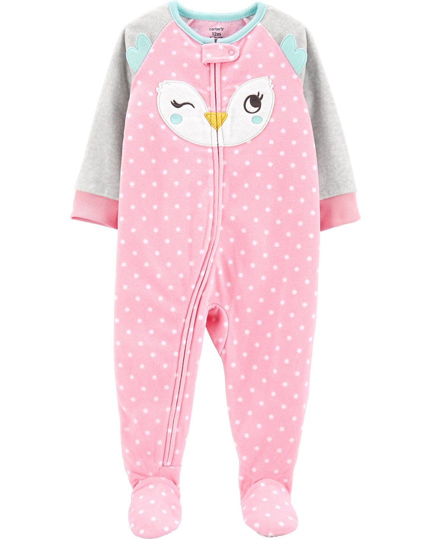 NWT Carters Owl Puppy Dog Toddler Girls Footed Fleece Pajamas Sleeper eBay