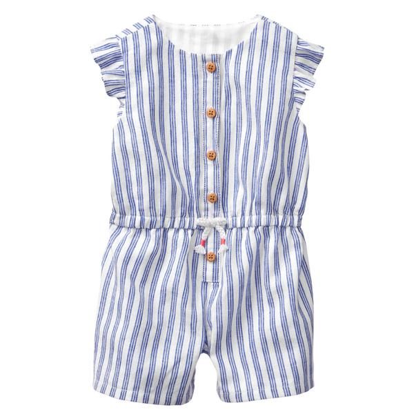 NWT Gymboree Americana Baby Girls Striped Bubble Romper Sunsuit Jumpsuit