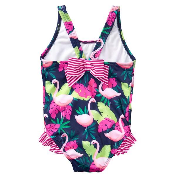 NWT Gymboree Spring Vacation Flamingo Girls Floral Swimsuit Bathing Suit