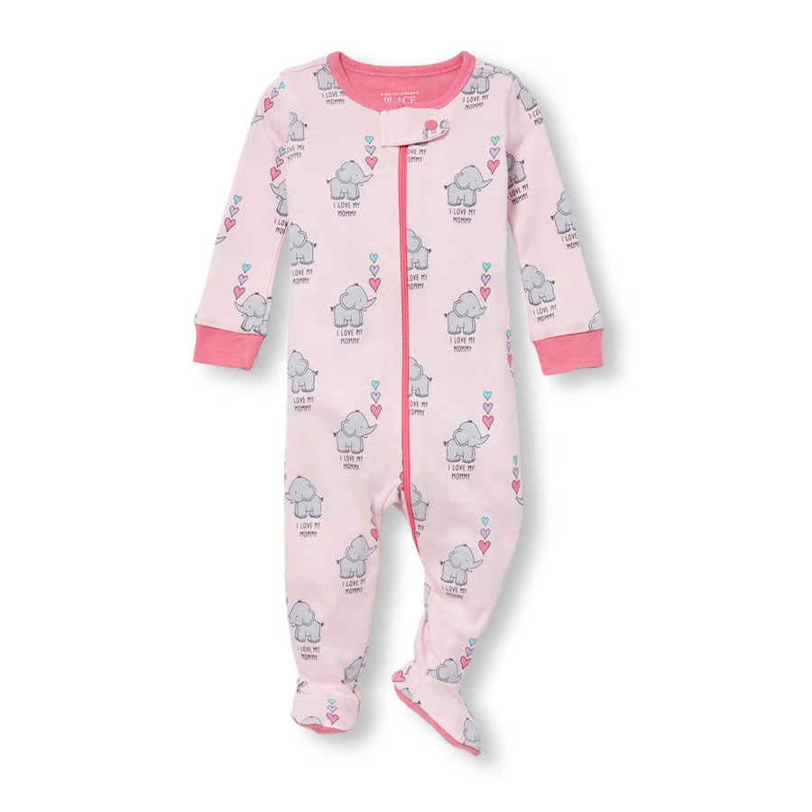 NWT The Childrens Place Dinosaur Girls Stretchie Footed Sleeper Pajamas 2 3 4 5