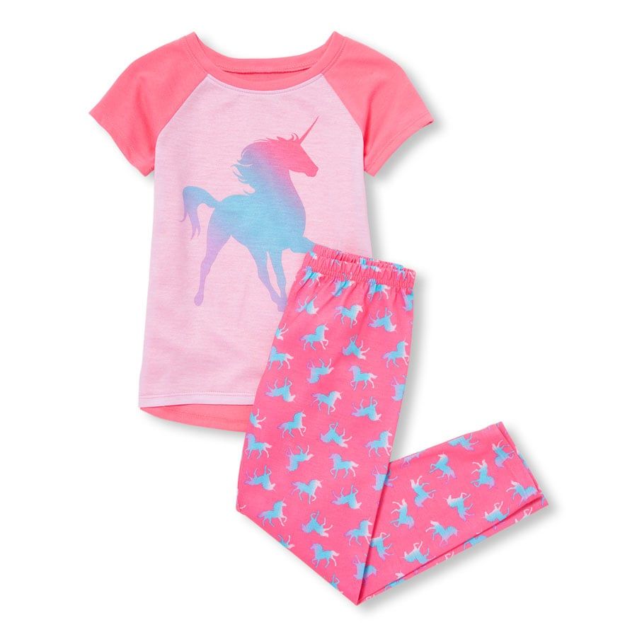 The Childrens Place Baby Girls Sleeve Pajama Short Set