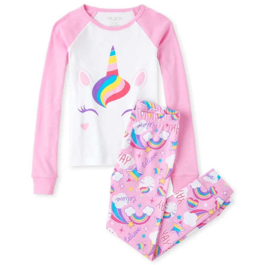 NWT The Childrens Place Unicorn One of a Kind Pink Girl Long Sleeve ...