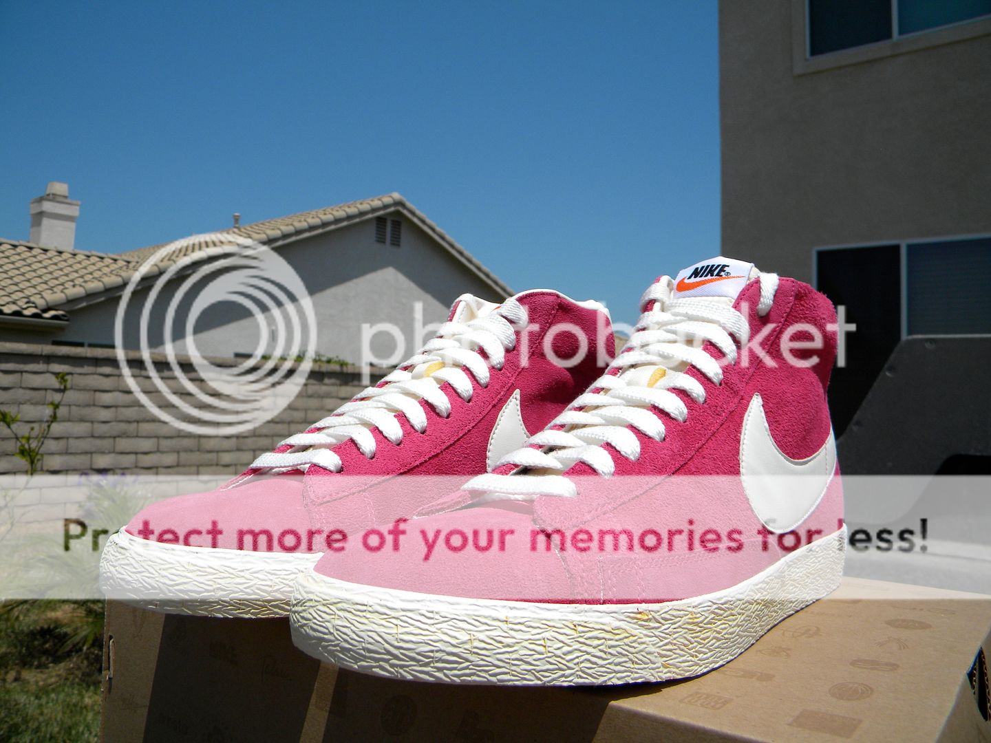 NIKE BLAZER HIGH SUEDE VINTAGE CHERRY SAIL VNTG SZ 13  