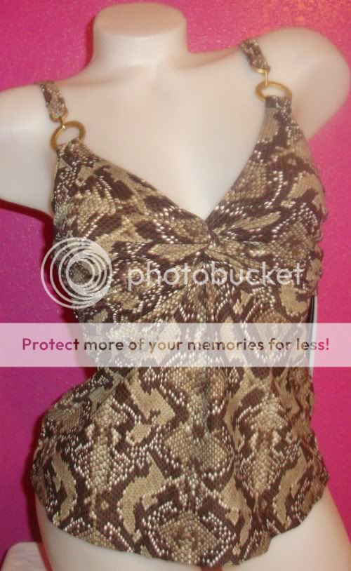 CoCo Reef Snakeskin Underwire Swimsuit Tankini Top 34DD  