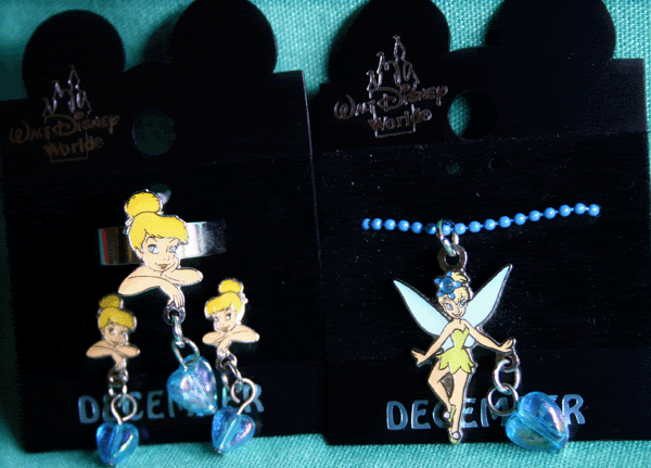 DISNEY TINKERBELL DECEMBER BIRTHSTONE KIDS JEWELRY SET  