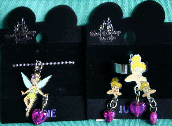 DISNEY TINKERBELL JUNE BIRTHSTONE CHILDRENS JEWELRY SET  