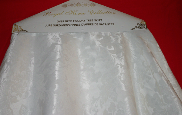 Large White Christmas Tree Skirt Oversized 58" Fully Lined Christmas Tree Skirt
