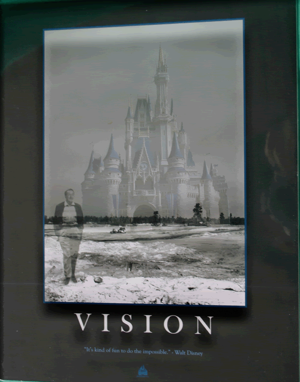 WALT DISNEY VISIONS POSTER WALT 24 X 36 COLLECTIBLE SOUVENIR POSTER IN 